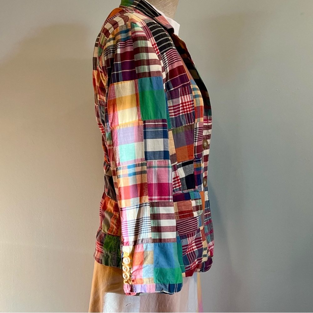 J. Crew Multicolor Patchwork Blazer - image 3
